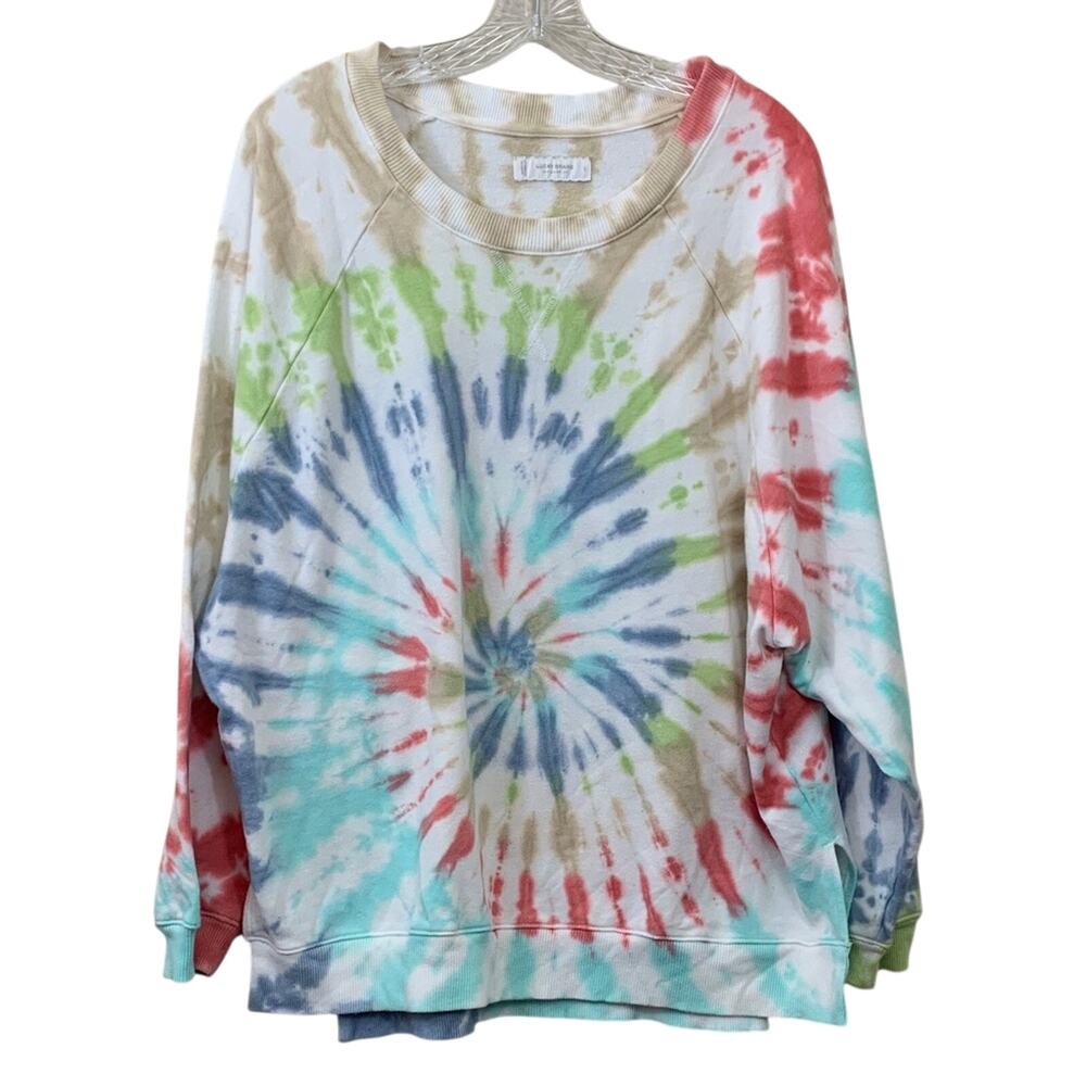 Lucky Brand Tie-Dye Spiral Crewneck Multicolored Sweatshirt